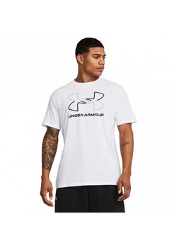Męski t-shirt z nadrukiem Under Armour UA Foundation Short Sleeve - biały ze sklepu Sportstylestory.com w kategorii T-shirty męskie - zdjęcie 173371908