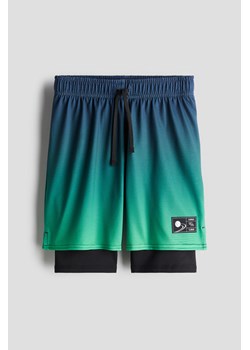 H & M - Dwuwarstwowe szorty sportowe DryMove - Zielony ze sklepu H&M w kategorii Spodenki chłopięce - zdjęcie 173372187