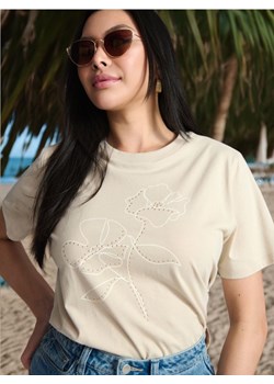Sinsay - Koszulka - kremowy ze sklepu Sinsay w kategorii Bluzki damskie - zdjęcie 173373195
