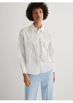 Reserved - Koszula z haftem - biały ze sklepu Reserved w kategorii Koszule damskie - zdjęcie 173373265