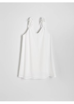 Reserved - Sukienka mini na ramiączkach - biały ze sklepu Reserved w kategorii Sukienki - zdjęcie 173373538