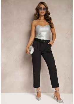 Czarne Spodnie Vikiania ze sklepu Renee odzież w kategorii Spodnie damskie - zdjęcie 173374088