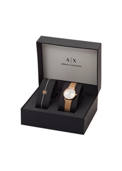 Armani Exchange Zestaw zegarek i bransoletka Lola AX7121 Złoty ze sklepu MODIVO w kategorii Bransoletki - zdjęcie 173374479