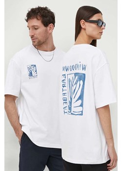 Samsoe Samsoe t-shirt bawełniany SAWIND kolor biały z nadrukiem U24100011 ze sklepu ANSWEAR.com w kategorii T-shirty męskie - zdjęcie 173375739