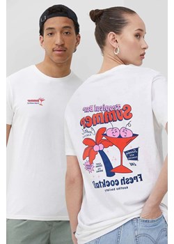 Kaotiko t-shirt bawełniany kolor beżowy z nadrukiem ze sklepu ANSWEAR.com w kategorii Bluzki damskie - zdjęcie 173375766