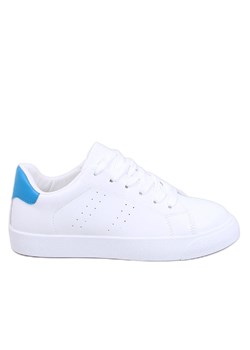 Sneakersy damskie Minar Blue białe ze sklepu ButyModne.pl w kategorii Trampki damskie - zdjęcie 173375999