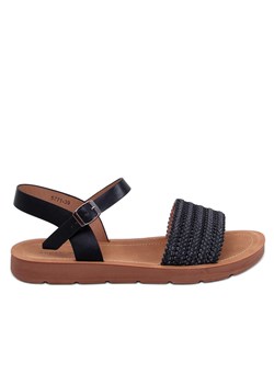 Sandałki w stylu boho Salinon Black czarne ze sklepu ButyModne.pl w kategorii Sandały damskie - zdjęcie 173376009