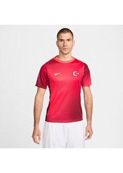 Męska koszulka piłkarska z krótkim rękawem Nike Dri-FIT Turcja Academy Pro - Czerwony ze sklepu Nike poland w kategorii T-shirty męskie - zdjęcie 173376896
