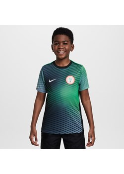 Przedmeczowa koszulka piłkarska dla dużych dzieci Nike Dri-FIT Nigeria Academy Pro - Szary ze sklepu Nike poland w kategorii T-shirty chłopięce - zdjęcie 173376905