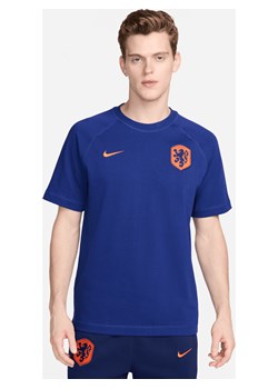 Koszulka piłkarska z krótkim rękawem Nike Holandia Travel - Niebieski ze sklepu Nike poland w kategorii T-shirty męskie - zdjęcie 173376907