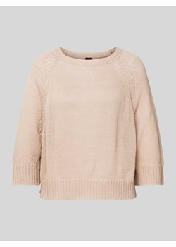 Sweter z dzianiny z okrągłym dekoltem ze sklepu Peek&Cloppenburg  w kategorii Swetry damskie - zdjęcie 173377117