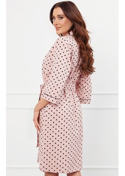 Szlafrok damski z rękawem 3/4 Bonilla, Kolor różowy-wzór, Rozmiar S, Italian Fashion ze sklepu Intymna w kategorii Szlafroki damskie - zdjęcie 173378698