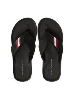 Tommy Hilfiger Japonki Comfortable Padded Beach Sandal FM0FM04473 Czarny ze sklepu MODIVO w kategorii Klapki męskie - zdjęcie 173379019