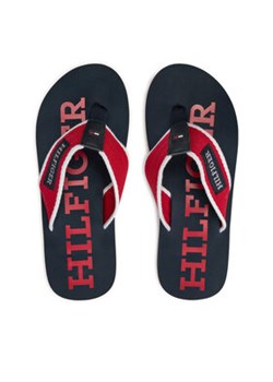Tommy Hilfiger Japonki Patch Hilfiger Beach Sandal FM0FM05024 Czerwony ze sklepu MODIVO w kategorii Klapki męskie - zdjęcie 173379065