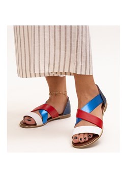 Kolorowe sandały z zakrytą piętą Massawa wielokolorowe ze sklepu ButyModne.pl w kategorii Sandały damskie - zdjęcie 173379146