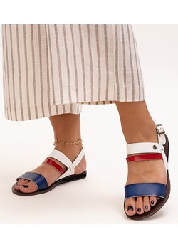 Sandały damskie ze skórzanym środkiem Serrata ze sklepu gemre w kategorii Sandały damskie - zdjęcie 173379665