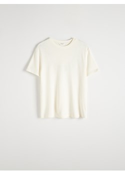 Reserved - T-shirt regular fit - złamana biel ze sklepu Reserved w kategorii T-shirty męskie - zdjęcie 173380899