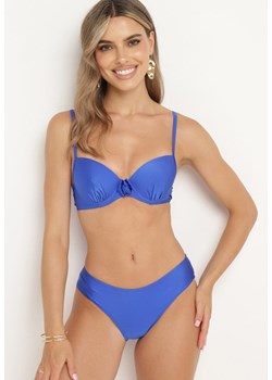 Niebieskie  Dwuczęściowe Bikini Biustonosz z Aplikacją Majtki Typu Figi Vikrria ze sklepu Born2be Odzież w kategorii Stroje kąpielowe - zdjęcie 173382447