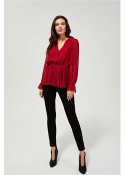 Bluzka damska czerwona z falbaną ze sklepu 5.10.15 w kategorii Bluzki damskie - zdjęcie 173382678