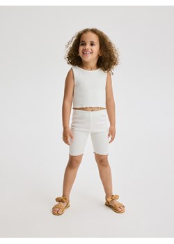 Reserved - Top na ramiączkach - kremowy ze sklepu Reserved w kategorii Bluzki dziewczęce - zdjęcie 173383348