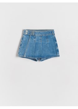 Reserved - Jeansowe szorty imitujące spódnicę - niebieski ze sklepu Reserved w kategorii Spodenki dziewczęce - zdjęcie 173383356