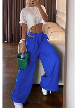 Spodnie VALOMDA NAVY ze sklepu Ivet Shop w kategorii Spodnie damskie - zdjęcie 173383795