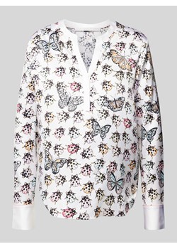 Bluzka z jedwabiu z nadrukiem z motywem ze sklepu Peek&Cloppenburg  w kategorii Bluzki damskie - zdjęcie 173384025