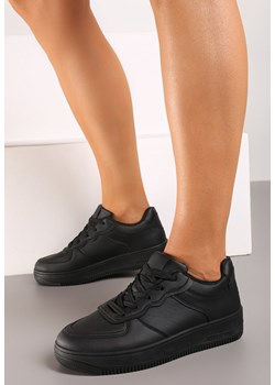 Czarne Sneakersy Sznurowane Finos ze sklepu born2be.pl w kategorii Buty sportowe damskie - zdjęcie 173385537