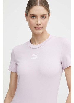 Puma t-shirt damski kolor różowy 535610 ze sklepu ANSWEAR.com w kategorii Bluzki damskie - zdjęcie 173386098