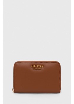 Guess portfel LAUREL damski kolor brązowy SWVA85 00400 ze sklepu ANSWEAR.com w kategorii Portfele damskie - zdjęcie 173386255