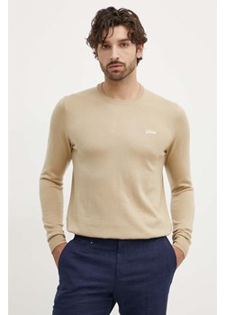 Guess sweter z domieszką wełny DANIEL męski kolor beżowy lekki M4YR01 Z3052 ze sklepu ANSWEAR.com w kategorii Swetry męskie - zdjęcie 173386319