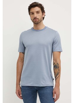 BOSS t-shirt bawełniany męski kolor niebieski melanżowy 50518539 ze sklepu ANSWEAR.com w kategorii T-shirty męskie - zdjęcie 173386407