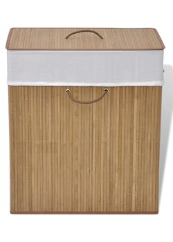 Bambusowy pojemnik na pranie Lavandi 4X - naturalny ze sklepu Edinos.pl w kategorii Kosze na pranie - zdjęcie 173386686