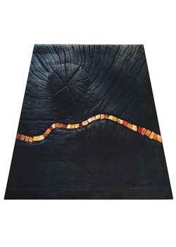 Czarny nowoczesny dywan do salonu - Eglam 3X ze sklepu Edinos.pl w kategorii Dywany - zdjęcie 173387288