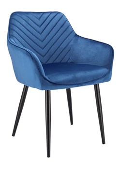 Granatowe nowoczesne krzesło z podłokietnikami - Erfo ze sklepu Edinos.pl w kategorii Krzesła - zdjęcie 173387309