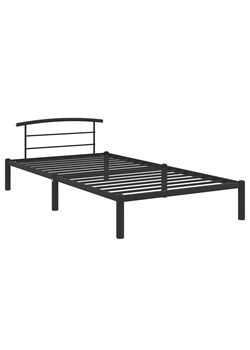Czarne metalowe łóżko  pojedyncze 90 x 200 cm - Veko ze sklepu Edinos.pl w kategorii Łóżka i materace - zdjęcie 173387587