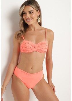 Pomarańczowe Bikini Stanik z Cekinami Majtki Typu Figi Vikinies ze sklepu Born2be Odzież w kategorii Stroje kąpielowe - zdjęcie 173388046