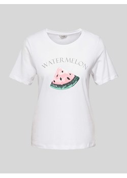 T-shirt z cekinowym obszyciem model ‘Safa’ ze sklepu Peek&Cloppenburg  w kategorii Bluzki damskie - zdjęcie 173388346
