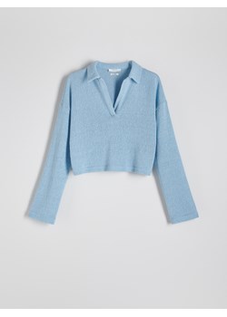 Reserved - Bluzka z kołnierzykiem - jasnoniebieski ze sklepu Reserved w kategorii Bluzki damskie - zdjęcie 173389577