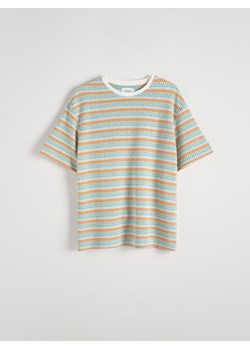 Reserved - T-shirt oversize w paski - wielobarwny ze sklepu Reserved w kategorii T-shirty męskie - zdjęcie 173389847