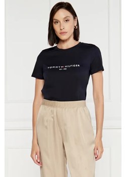 Tommy Hilfiger T-shirt | Regular Fit ze sklepu Gomez Fashion Store w kategorii Bluzki damskie - zdjęcie 173392939