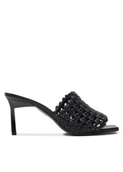 Calvin Klein Klapki Heel Mule Sandal 70 Latt HW0HW02144 Czarny ze sklepu MODIVO w kategorii Klapki damskie - zdjęcie 173394298