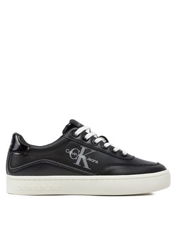 Sneakersy Calvin Klein Jeans Classic Cupsole Low Lace Lth Ml YW0YW01527 Czarny ze sklepu eobuwie.pl w kategorii Buty sportowe damskie - zdjęcie 173394627