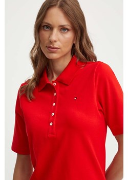 Tommy Hilfiger t-shirt damski kolor czerwony WW0WW37820 ze sklepu ANSWEAR.com w kategorii Bluzki damskie - zdjęcie 173395779