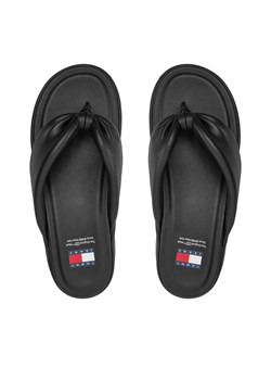 Japonki Tommy Jeans Tjw Wedge Sandal EN0EN02457 Czarny ze sklepu eobuwie.pl w kategorii Klapki damskie - zdjęcie 173396215