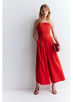 H & M - Kombinezon z odkrytymi plecami - Czerwony ze sklepu H&M w kategorii Kombinezony damskie - zdjęcie 173396347