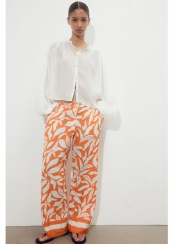 H & M - Szerokie spodnie - Pomarańczowy ze sklepu H&M w kategorii Spodnie damskie - zdjęcie 173396367