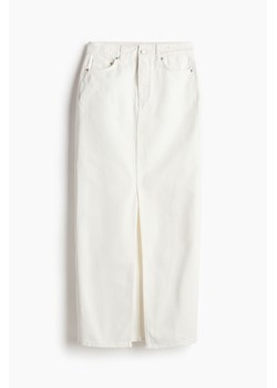 H & M - Dżinsowa spódnica maxi - Biały ze sklepu H&M w kategorii Spódnice - zdjęcie 173396399