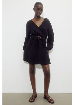 H & M - Sukienka z paskiem - Czarny ze sklepu H&M w kategorii Sukienki - zdjęcie 173396408