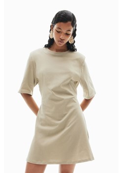 H & M - Sukienka T-shirtowa z watowanymi ramionami - Zielony ze sklepu H&M w kategorii Sukienki - zdjęcie 173396428
